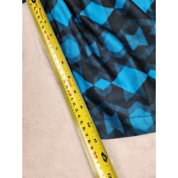 Hugo Boss Green Hayler Golf Shorts/Swim 34R Blue Black Geometric Pattern - Picture 13 of 14